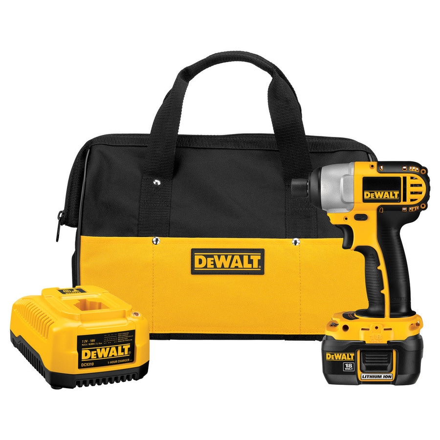 Dewalt 18 Volt Lithium Ion Li Ion 14 In Cordless Variable Speed Impact Driver With Soft Case 4982