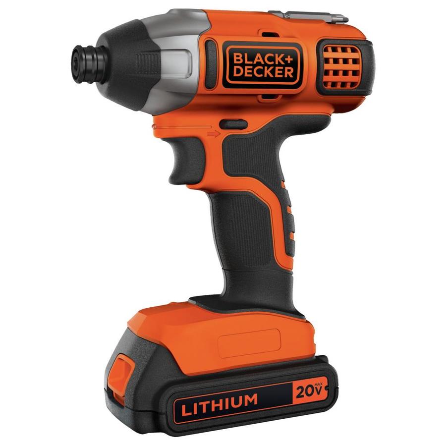 BLACK+DECKER 20-Volt Max 1/4-in Variable Speed Cordless Impact Driver lowes impact driver dewalt