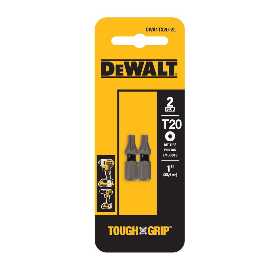 DEWALT T20 Torx Star 57 mm 1//4/" Hex Extension Torsion zone impact tournevis