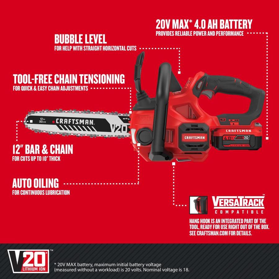 craftsman cordless chainsaw