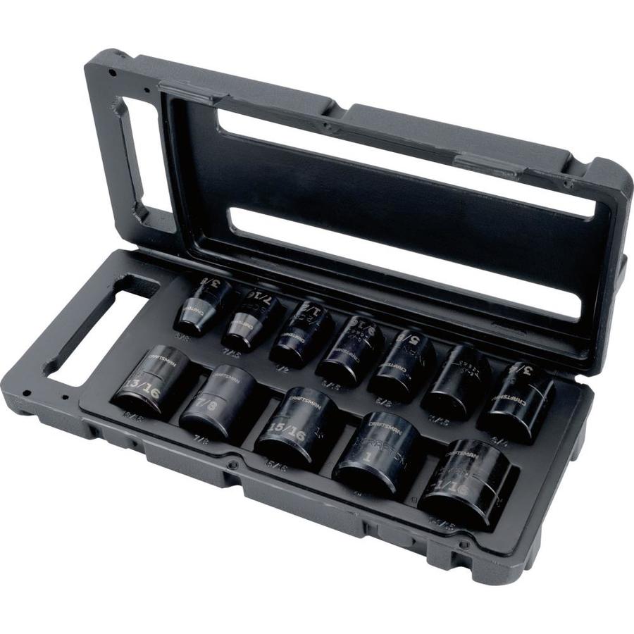 CRAFTSMAN 12-Piece Standard (SAE) 1/2-in Drive Set 6-Point Impact