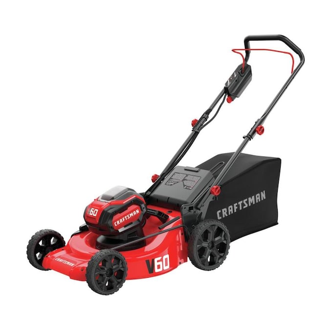 CRAFTSMAN V60 60-Volt Max Lithium Ion Push 21-in Cordless Electric Lawn