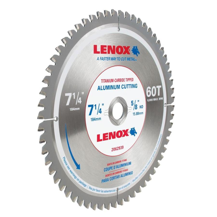 Lenox 7-1 4-in 60-tooth Carbide Circular Saw Blade In The Circular Saw 