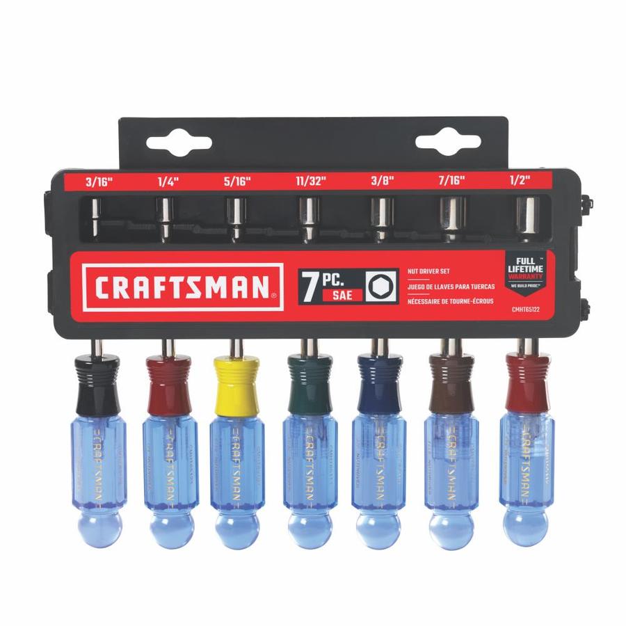 CRAFTSMAN 7Piece Standard (SAE) Nut Driver Set in the Nut Driver Sets