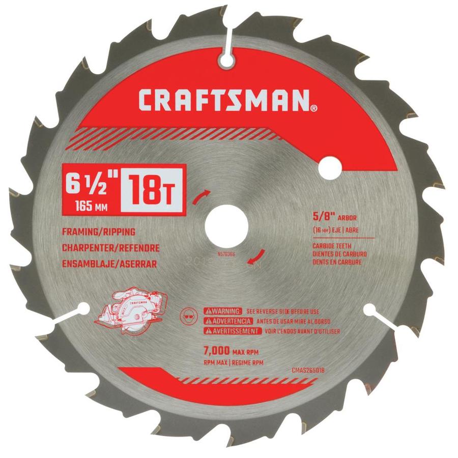 CRAFTSMAN 61/2in 18Tooth Carbide Circular Saw Blade in the Circular