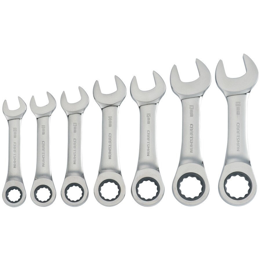 Craftsman 7 Piece 12 Point Metric Ratchet Wrench Set In The Ratchet