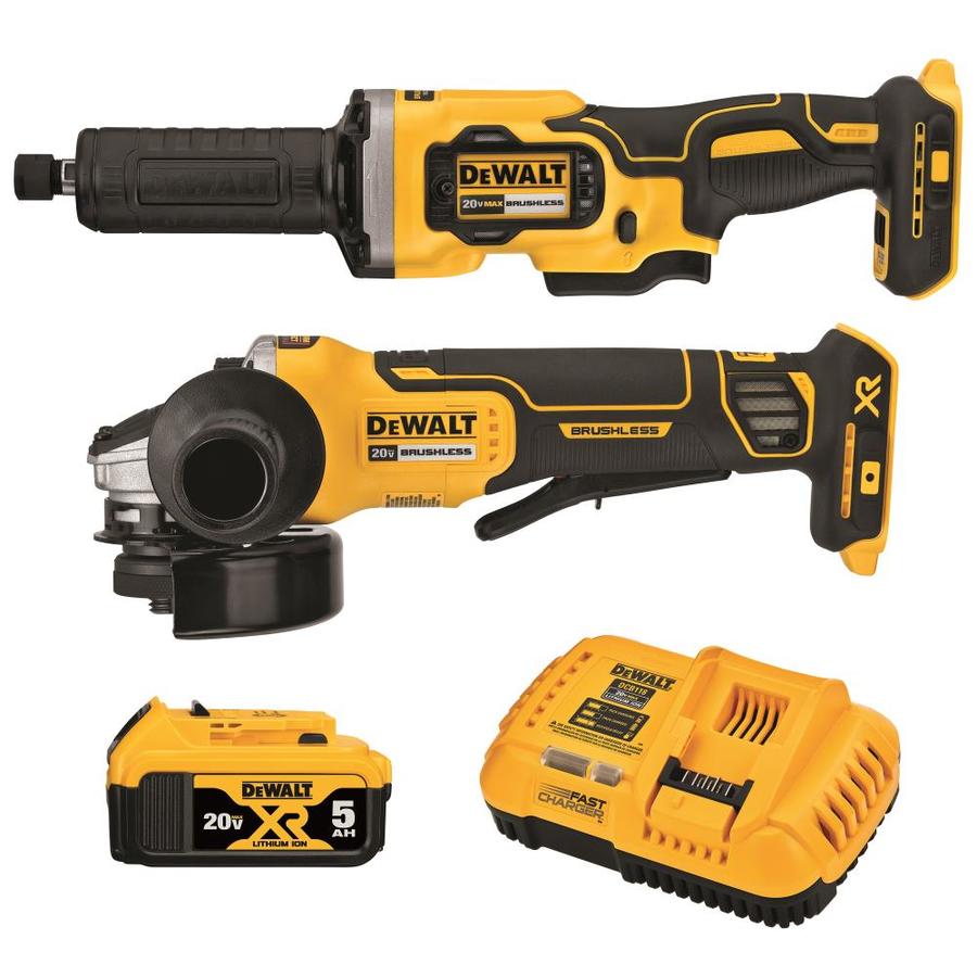 DEWALT 20V MAX XR Brushless Cordless 2Tool Grinder Kit in the Power