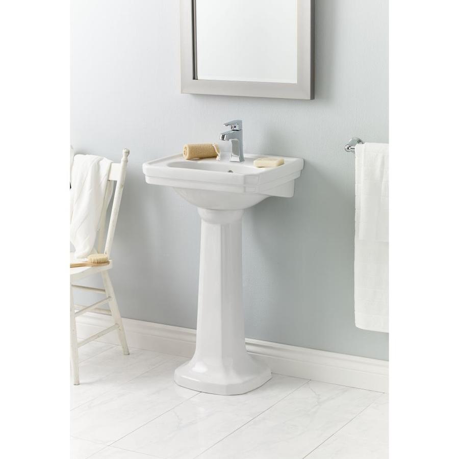 Kohler Devonshire 33 5 In H White Vitreous China Pedestal Sink Combo In The Pedestal Sinks Department At Lowes Com