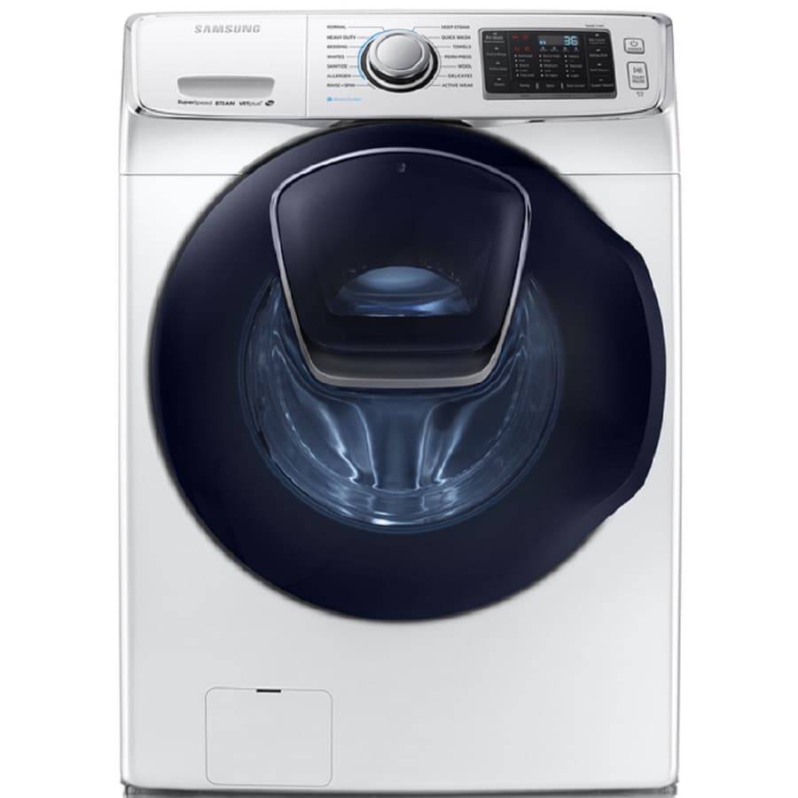 pijn Onveilig speer Samsung AddWash 4.5-cu ft High Efficiency Stackable Front-Load Washer  (White) ENERGY STAR in the Front-Load Washers department at Lowes.com