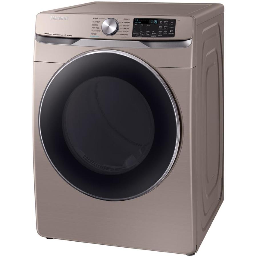 Samsung Smart 7.5cu ft Stackable Steam Cycle Electric Dryer (Champagne