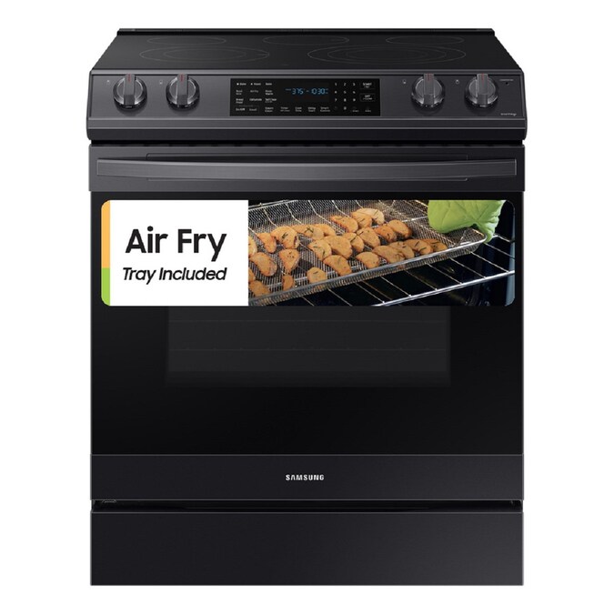 Samsung 30-in Smooth Surface 5 Elements 6.3-cu ft Self-Cleaning Air Fry