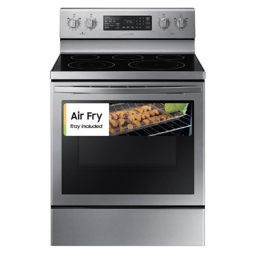 Samsung 30in Smooth Surface 5 Elements 5.8cu ft SelfCleaning Air Fry