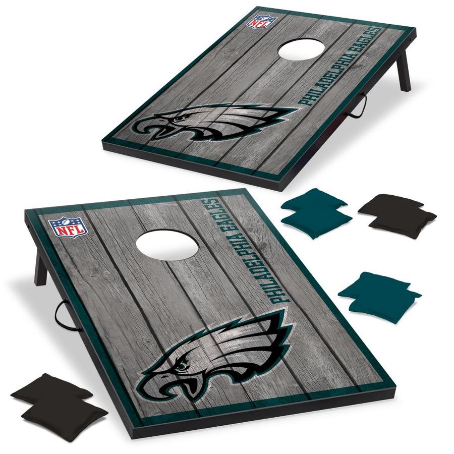 Wild Sports 2x3 MDF Wood NFL Cornhole Set Grey Wood Design