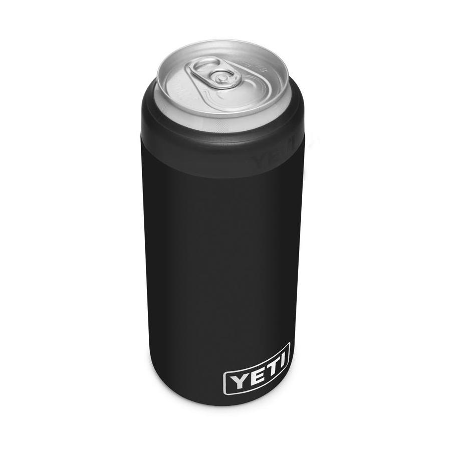 YETI Rambler 12-oz Stainless Steel Colster Slim Can Insulator, Black in ...