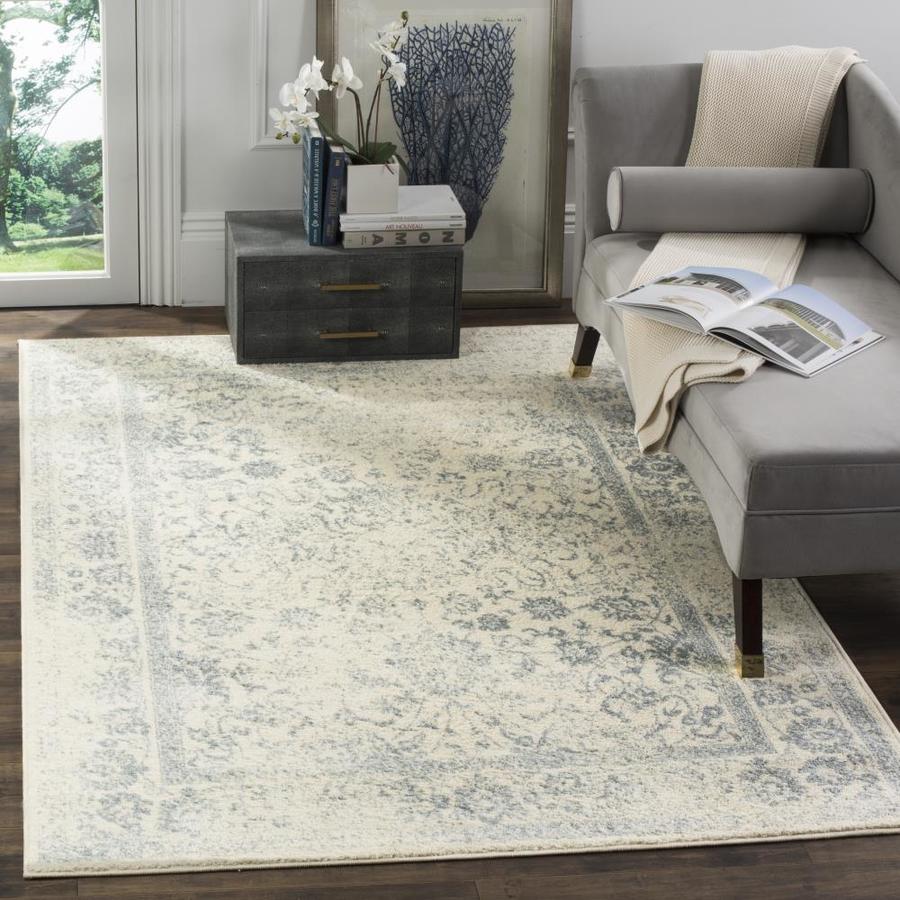 Safavieh Adirondack Kashan Ivory Slate Indoor Vintage Throw Rug Common 3 X 4 Actual 2 5 Ft W X 4 Ft L In The Rugs Department At Lowes Com