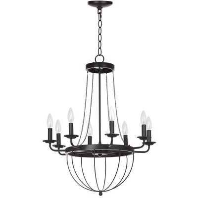 Safavieh Abrham 8-Light Black Transitional Chandelier