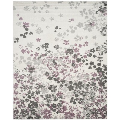 Safavieh Adirondack Garden Ivory/Purple Rectangular Indoor Machine-Made French Country Area Rug