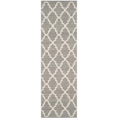 Safavieh Montauk Bolsa 2 x 13 Gray/Ivory Indoor Trellis Coastal Handcrafted Runner Safavieh Montauk Bolsa 2 x 13 Gray/Ivory Indoor Trellis Coastal Handcrafted Runner