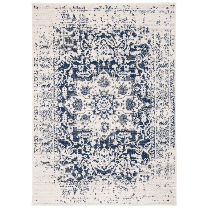 Safavieh Madison Nord 5 X 8 Cream Navy Indoor Distressed Overdyed Vintage Area Rug In The Rugs Department At Com - Safavieh Navy White Area Rug Safavieh Madison Nord 5 X 8 Cream Navy Indoor Distressed Overdyed Vintage Area Rug In The Rugs Department At Com - Safavieh Navy White Area Rug