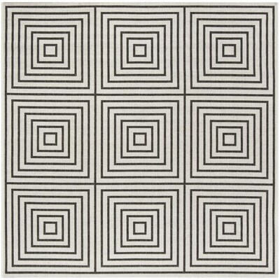 Safavieh Linden Squares 7 x Light Gray/Charcoal Square Indoor Abstract Coastal Area Rug Safavieh Linden Squares 7 x Light Gray/Charcoal Square Indoor Abstract Coastal Area Rug