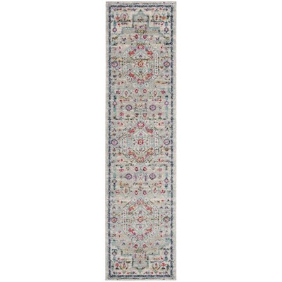 Safavieh Madison Karma 2 x 8 Light Gray/Fuchsia Distressed/Overdyed Global Runner Safavieh Madison Karma 2 x 8 Light Gray/Fuchsia Distressed/Overdyed Global Runner