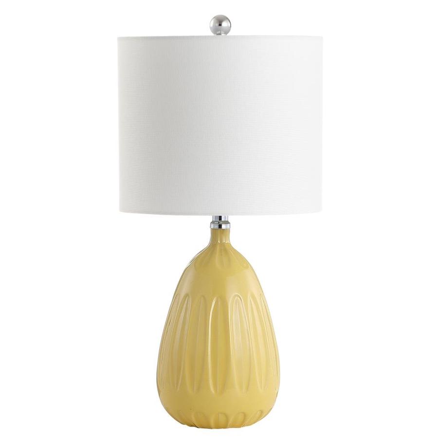 yellow light table lamp