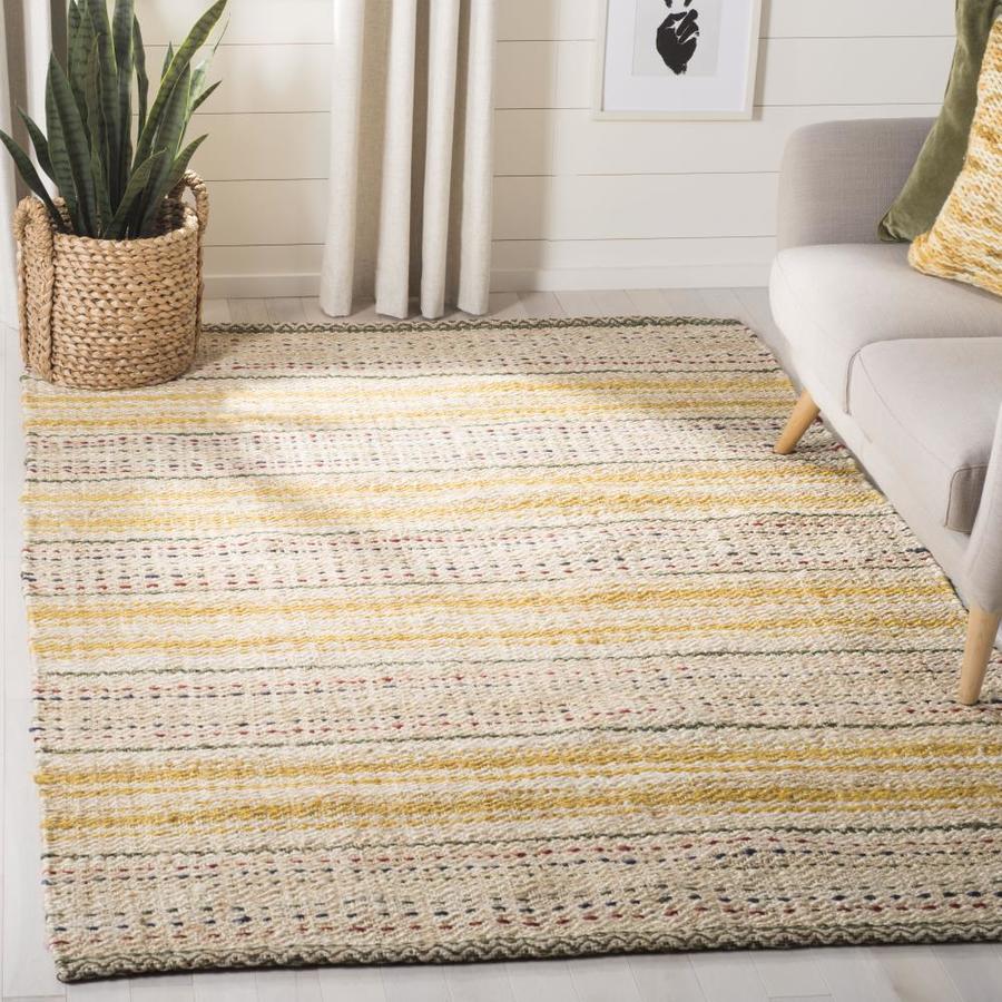 Safavieh Natural Fiber Gerald 8 X 10 Taupe Ivory Indoor Abstract Handcrafted Area Rug In The Rugs Department At Lowes Com