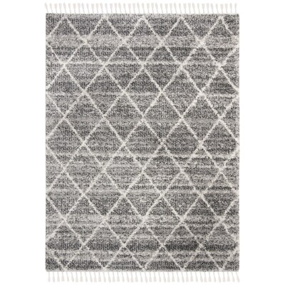 Safavieh Melrose Simone Shag 9 x 12 Gray/Ivory Indoor Trellis Farmhouse/Cottage Area Rug Safavieh Melrose Simone Shag 9 x 12 Gray/Ivory Indoor Trellis Farmhouse/Cottage Area Rug