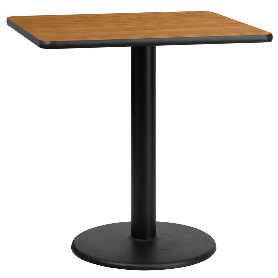 Flash Furniture Laminate Wood Veneer Dining Table With Black Metal Base In The Dining Tables Department At Lowes Com