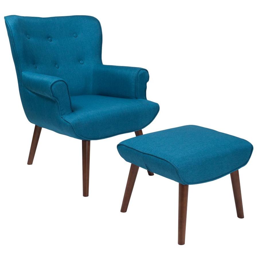 Featured image of post Blue Patterned Accent Chairs / Emmie cocktail chair accent blue grey scallop back driftwood legs free delivery.