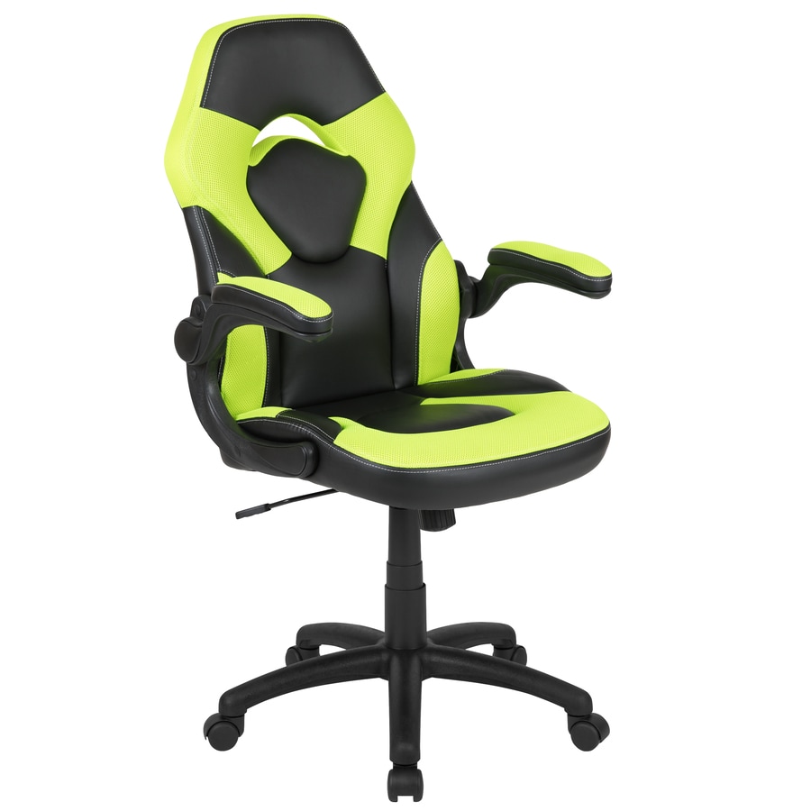 Flash Furniture X10 Series Neon Green Contemporary Adjustable Height Swivel Desk Chair In The Office Chairs Department At Lowes Com