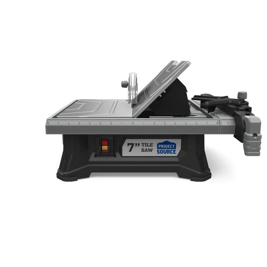 Project Source 7-in 4.8-Amp Wet Tabletop Tile Saw in the Tile Saws