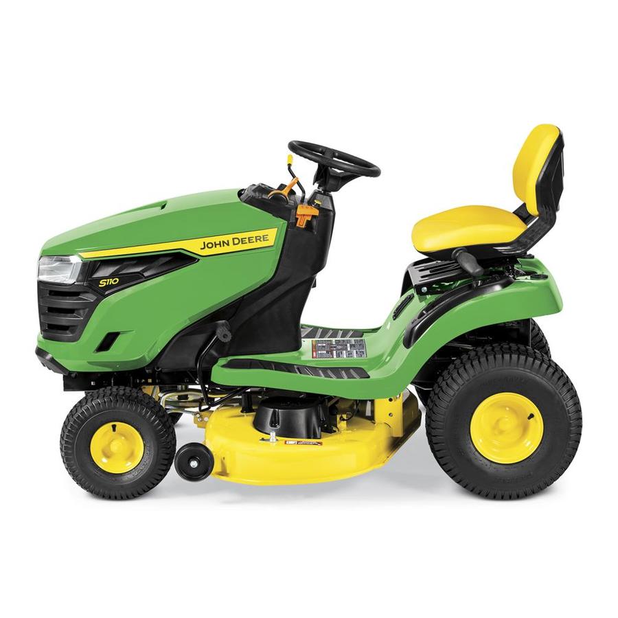 John Deere S110 19 Hp Side By Side Hydrostatic 42 In Riding Lawn Mower With Mulching Capability Kit Sold Separately In The Gas Riding Lawn Mowers Department At Lowes Com