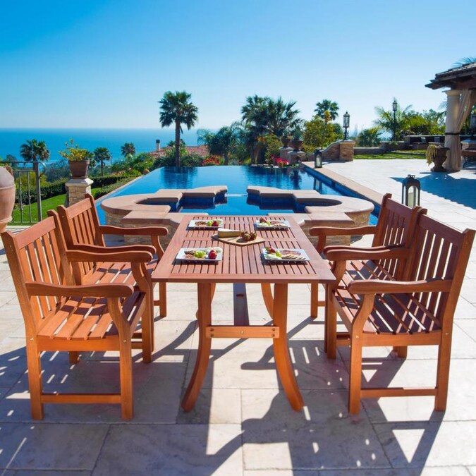 Vifah Malibu 5 Piece Tan Frame Patio Set In The Dining Sets Department At Com - At Home Malibu Patio Furniture Vifah Malibu 5 Piece Tan Frame Patio Set In The Dining Sets Department At Com - At Home Malibu Patio Furniture