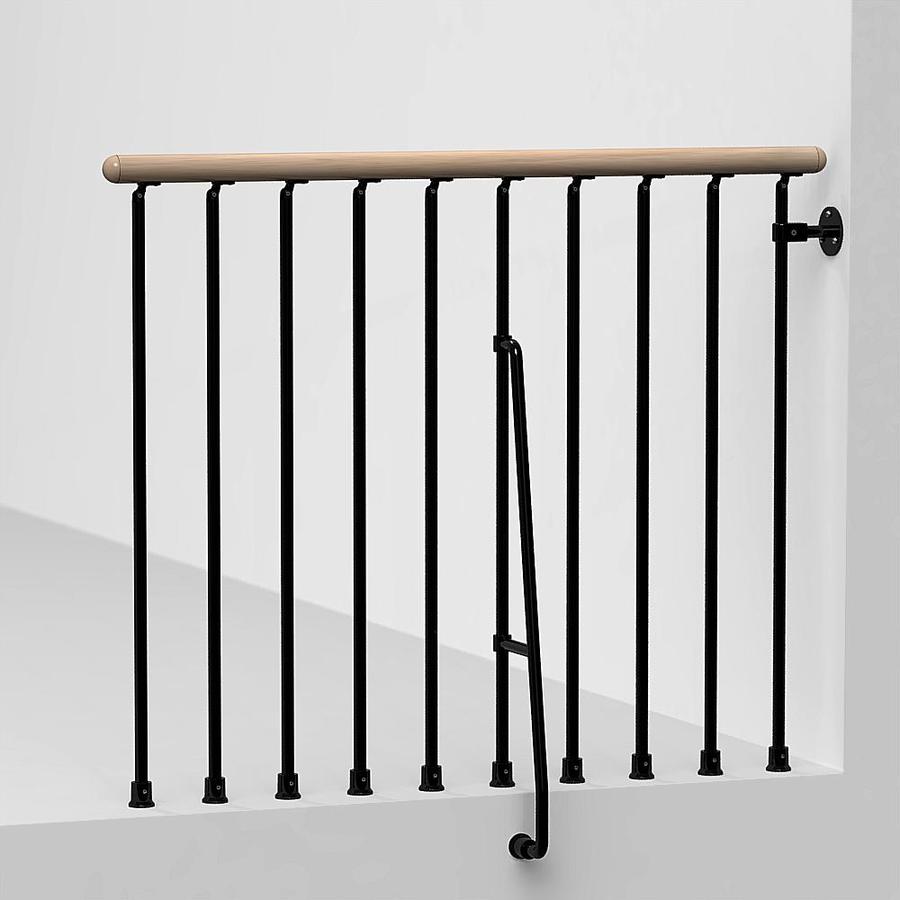 Shop Arke Phoenix 3.9ft Black Painted Steel Stair Railing Kit at Lowes.com