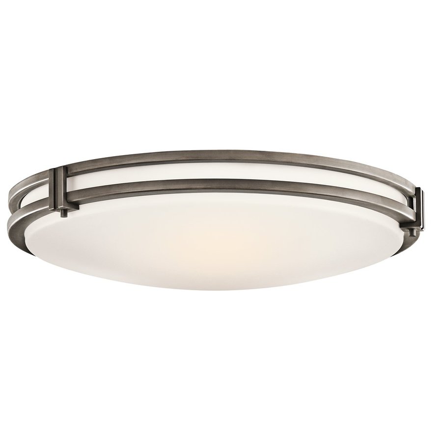 Shop Kichler Lighting Hastings Olde Bronze Flush Mount Fluorescent Light Common 1 5 Ft Actual