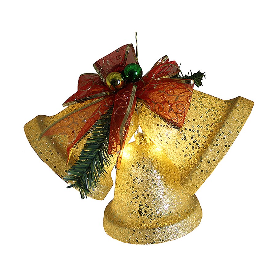 Shop Northlight Lighted Gold Hanging Bell Indoor Christmas Decoration at Lowes.com