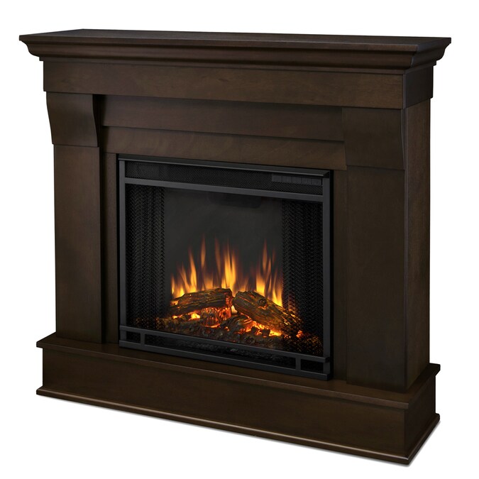 Real Flame 40.9in W Dark Walnut Led Electric Fireplace at