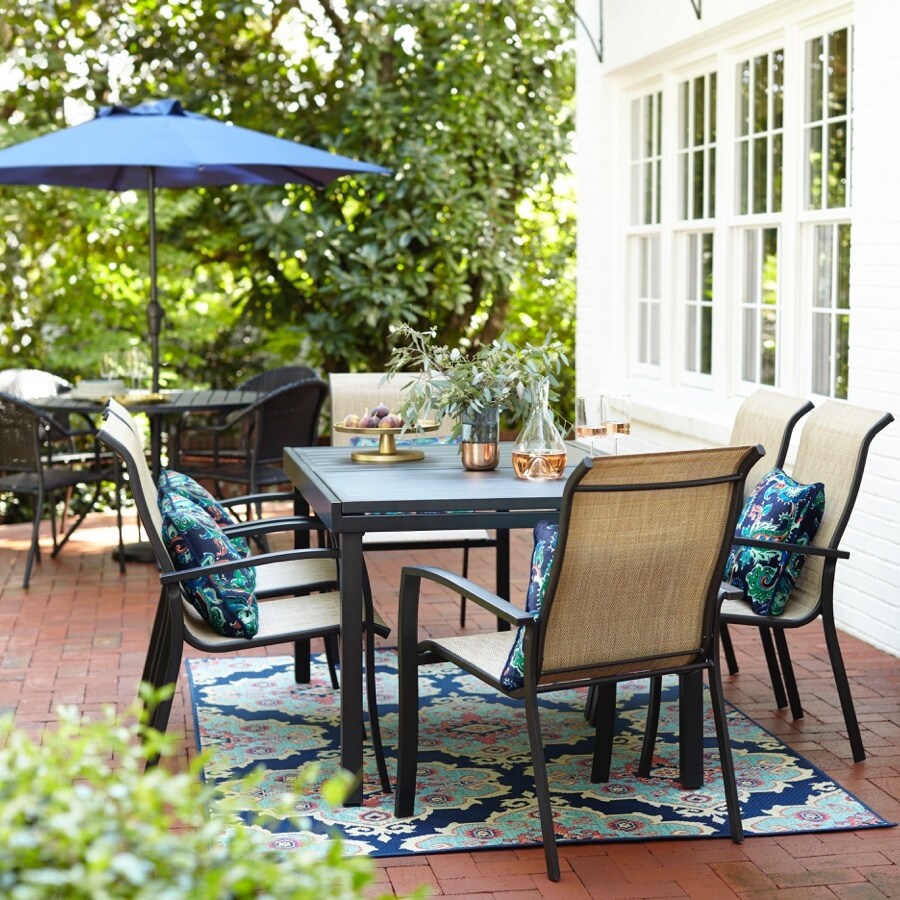 Shop Style Selections Pelham Bay 7 Piece Patio Dining Set At Lowes Com