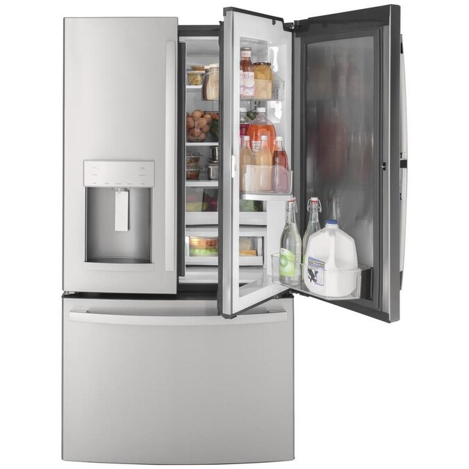 shop-ge-french-door-refrigerator-electric-range-suite-in-fingerprint