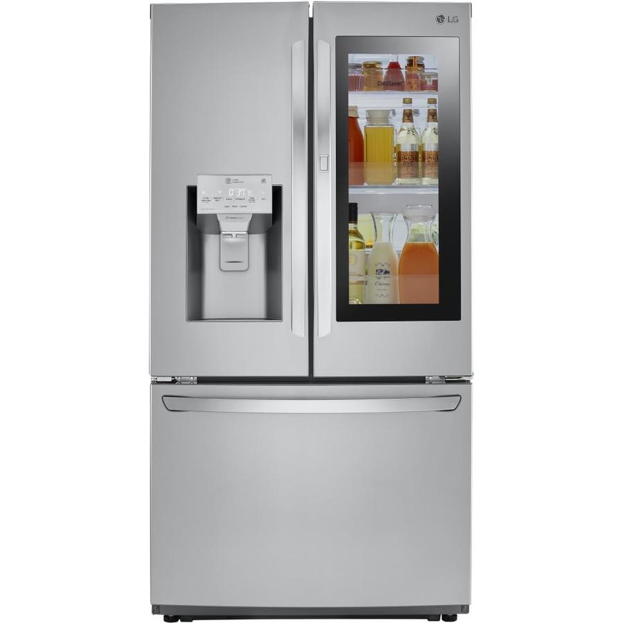 Shop LG French Door Refrigerator & Electric Range Suite in Fingerprint