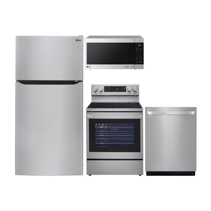 Shop LG TopFreezer Refrigerator & Electric Range Suite in Stainless