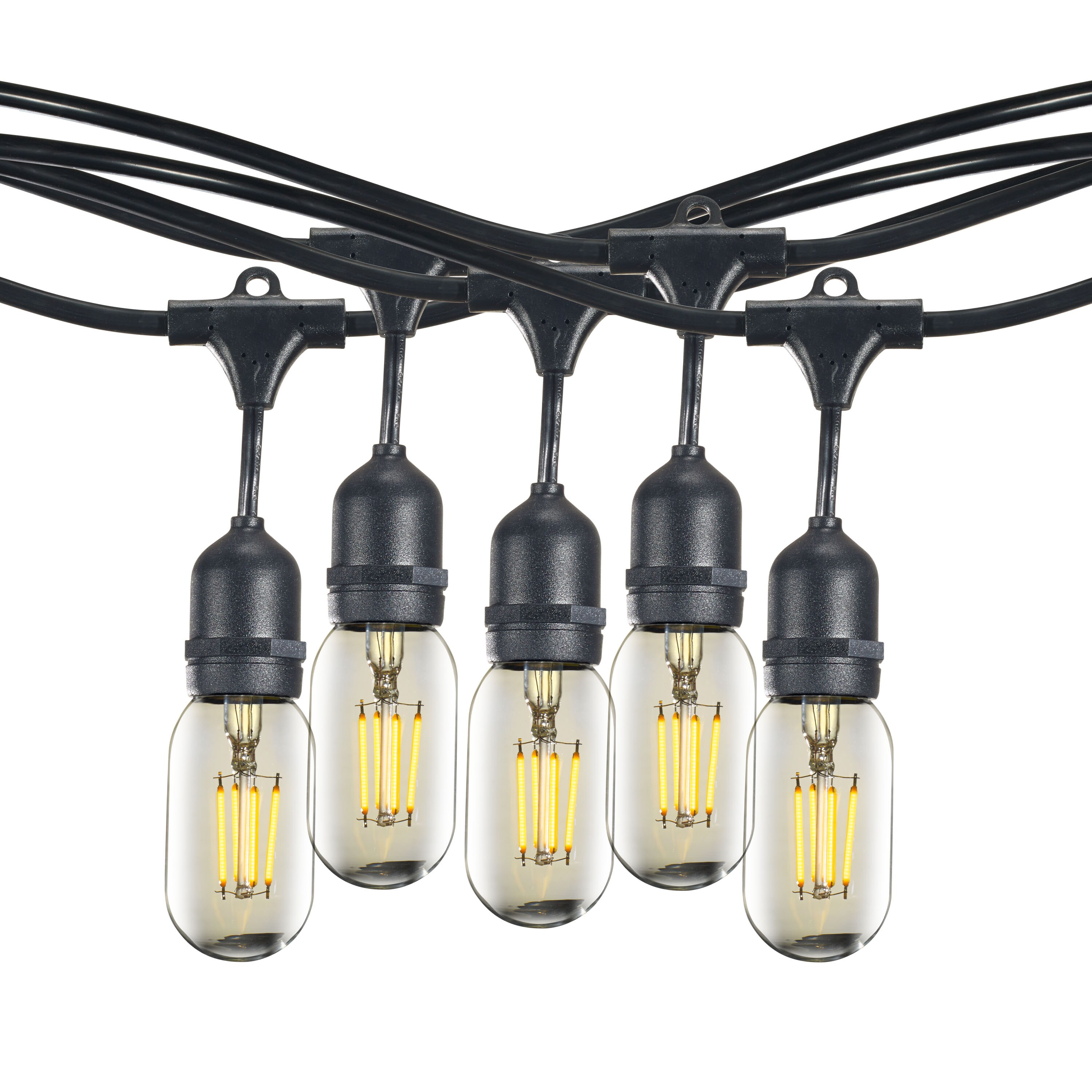 Bulbrite 48-ft 15-Light (No Shade) Plug White Indoor/Outdoor LED Edison String Lights Bulbrite 48-ft 15-Light (No Shade) Plug White Indoor/Outdoor LED Edison String Lights