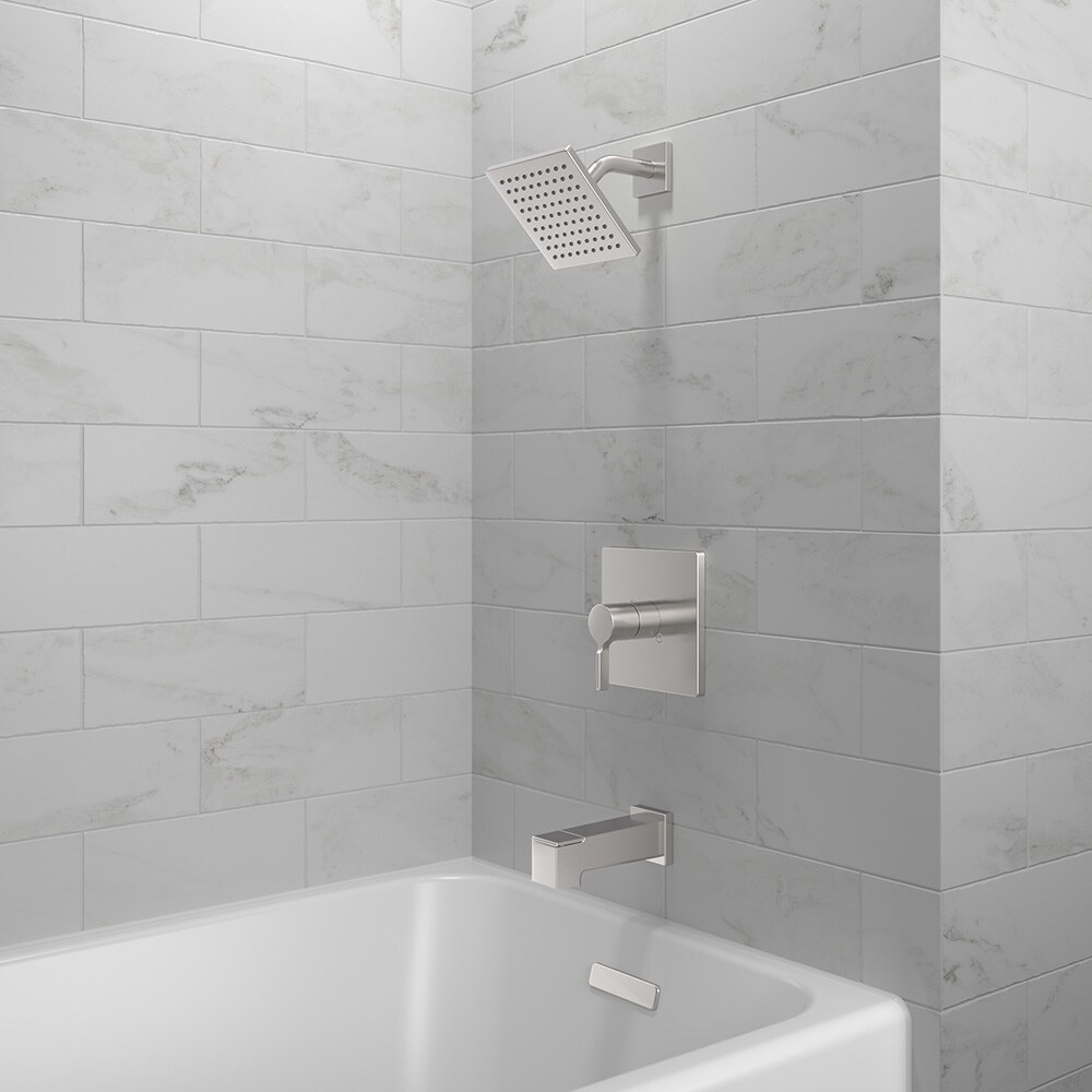 Origin 21 Veda Brushed Nickel 1-handle Bathtub and Shower Faucet Valve Included