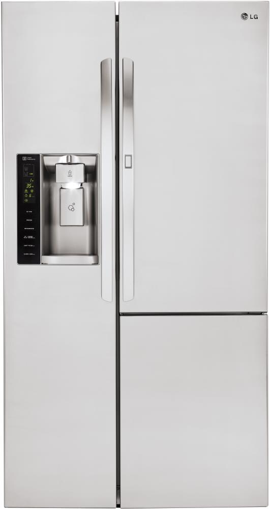 LG 26.1-cu ft Side-by-Side Refrigerator with Ice Maker (Stainless 