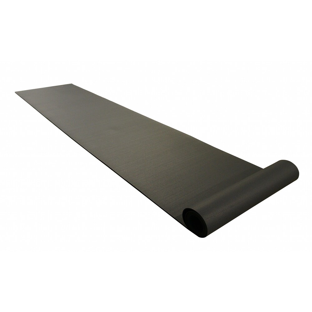 RubberCal Black 48in x 120in x 0.25in Rubber Roll Gym Flooring (40