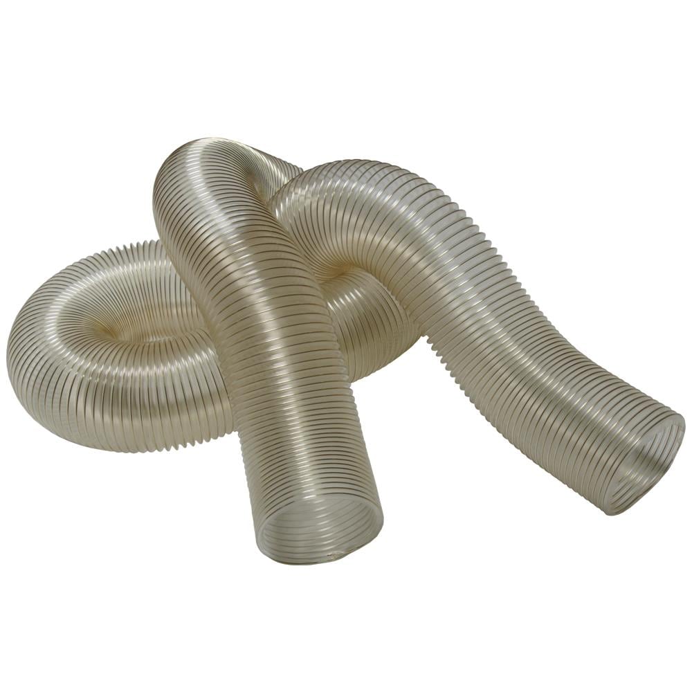 PVC Flexduct - 5 ID x 12.5ft - Clear Rubber-Cal 01-202-5-12 Fully Stretched General Purpose 