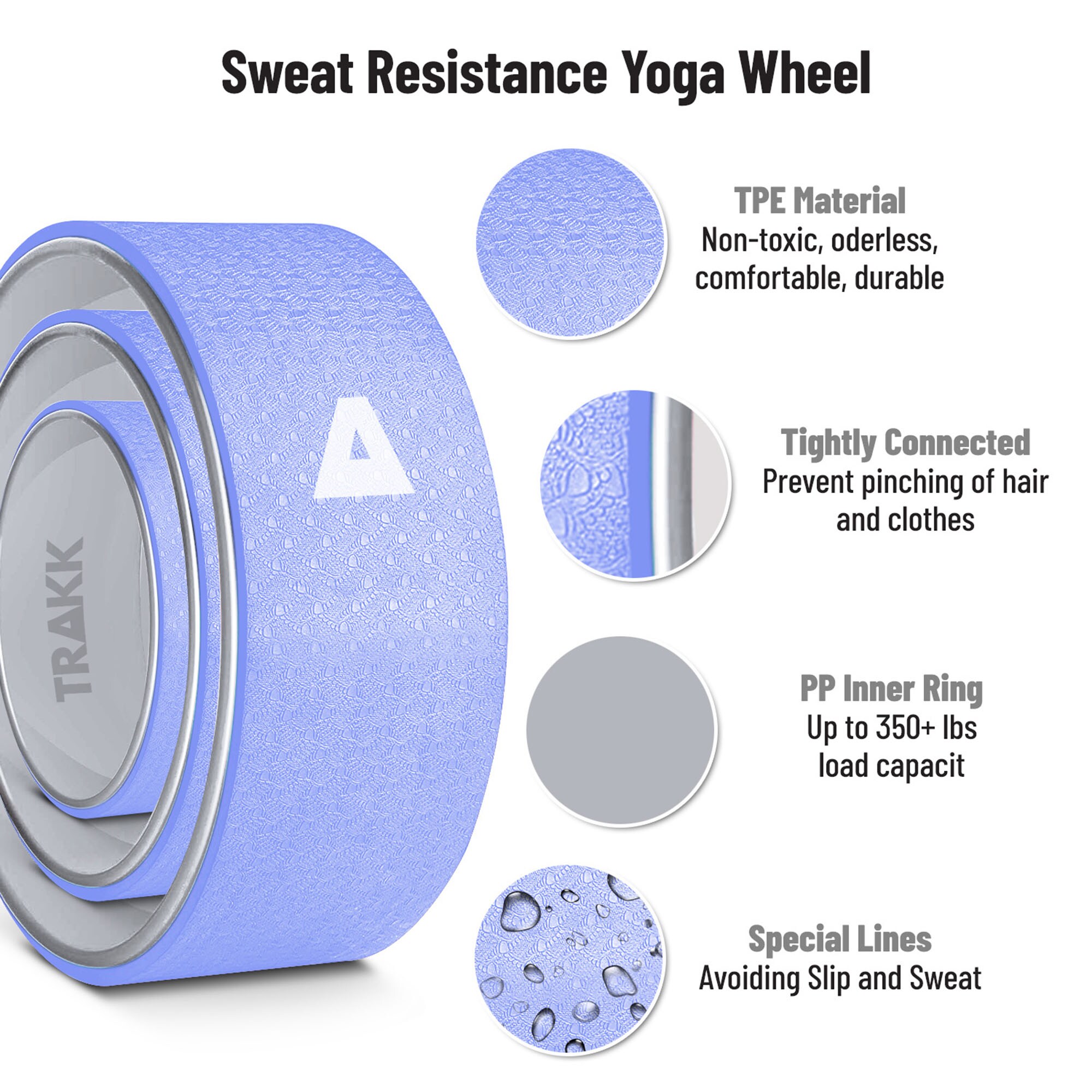  Yoga Roue 33 cm   Idéal pour Pilates et Yoga  MEGLIO Yoga Wheel  Balance  Muscles  dexercices de  pour lamélioration de la flexibilité Tension Exercices de Yoga