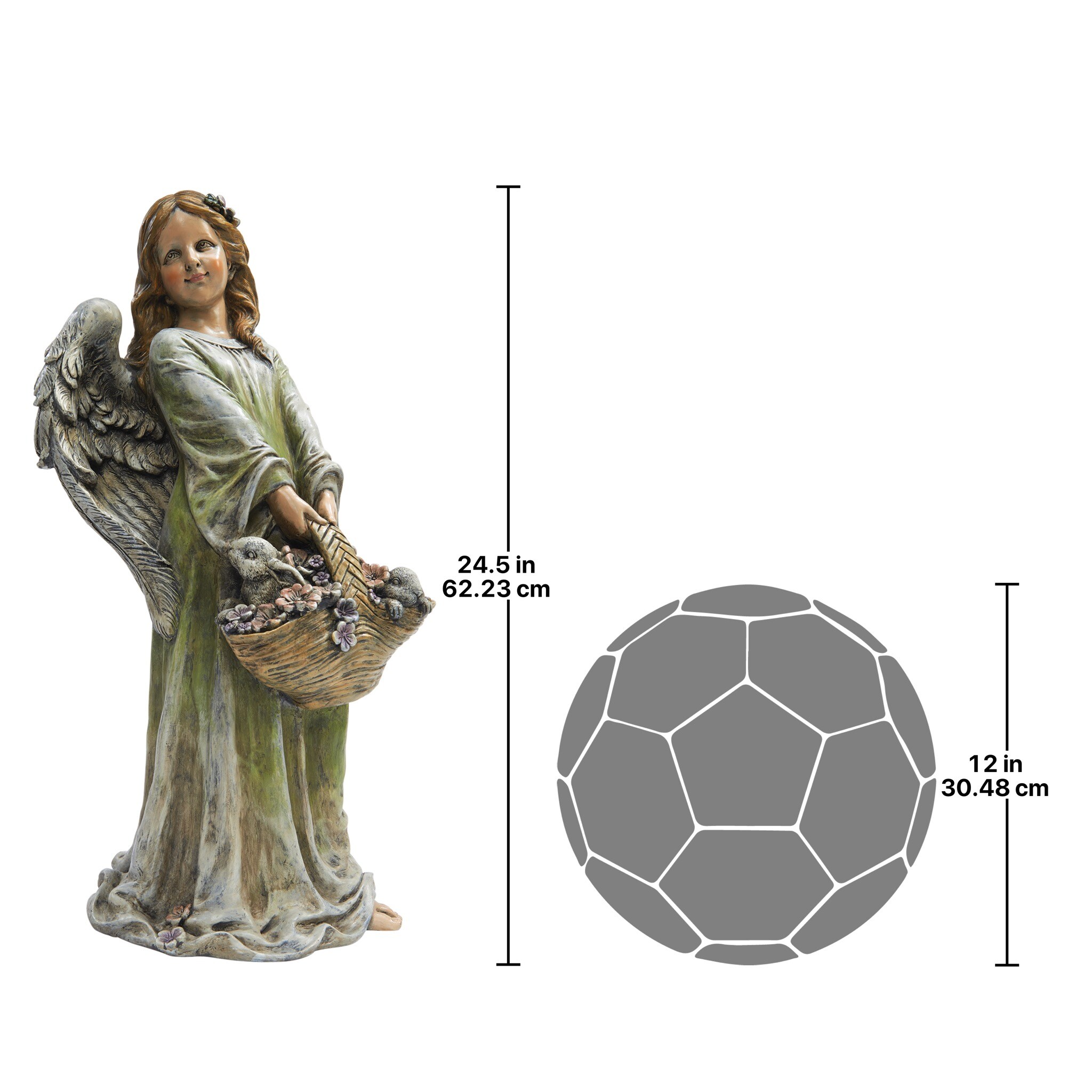 Design Toscano 24.5-in H x 11.5-in W Angels and Cherubs Garden Statue