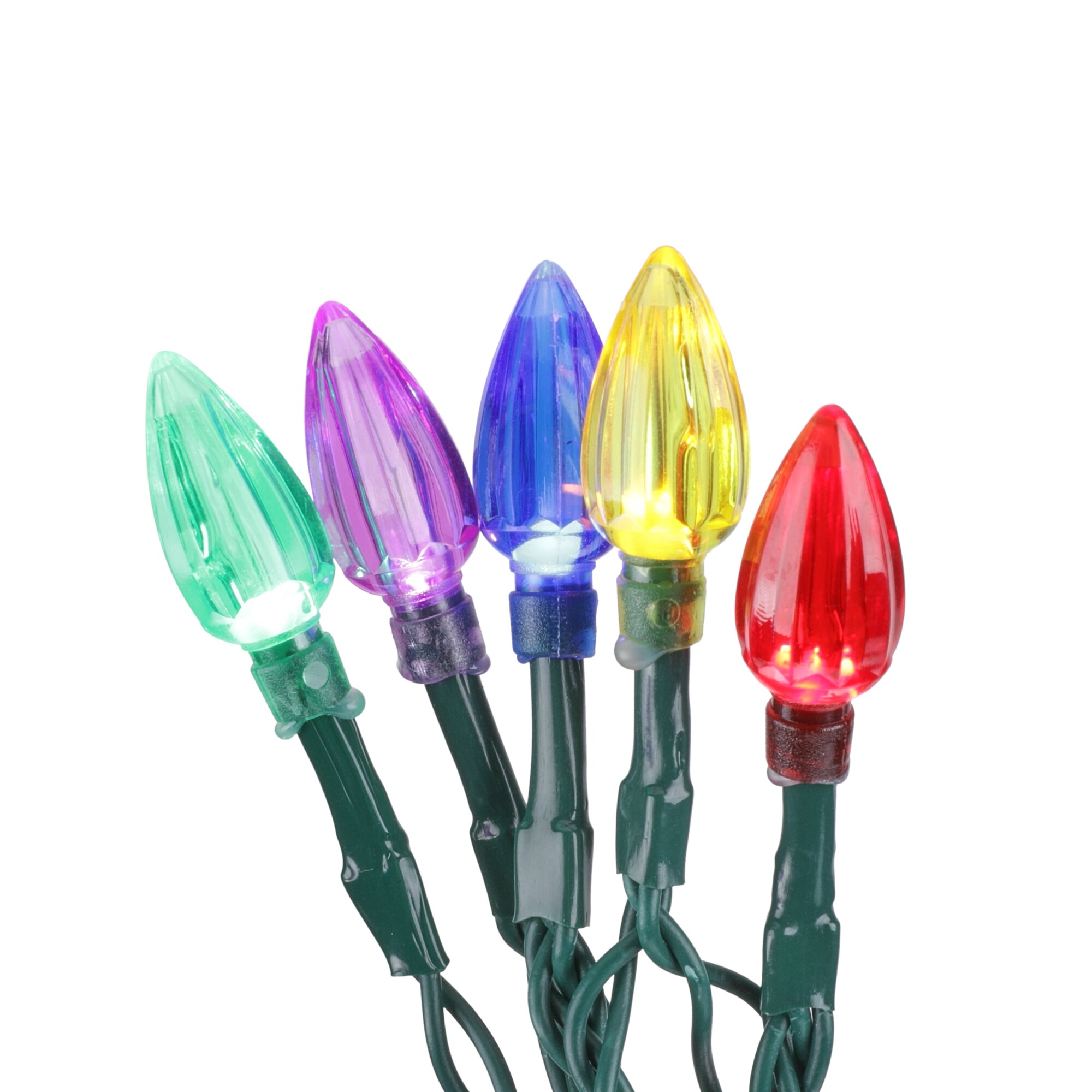 New Holiday Time Set of 5 LED Star Lawn Stakes Battery Power Dual Usage 